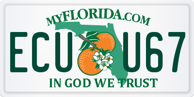 FL license plate ECUU67