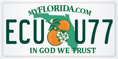 FL license plate ECUU77