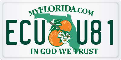 FL license plate ECUU81