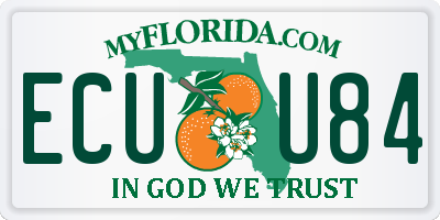 FL license plate ECUU84