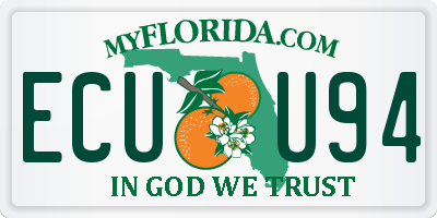 FL license plate ECUU94