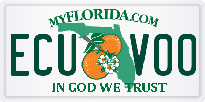 FL license plate ECUV00