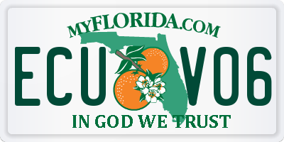 FL license plate ECUV06