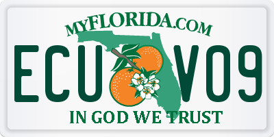 FL license plate ECUV09