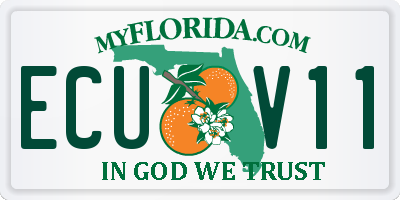 FL license plate ECUV11