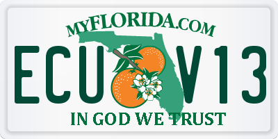 FL license plate ECUV13