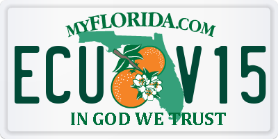 FL license plate ECUV15