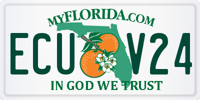 FL license plate ECUV24