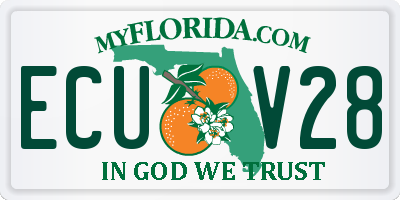 FL license plate ECUV28