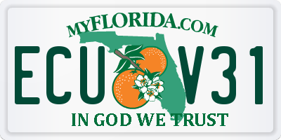 FL license plate ECUV31