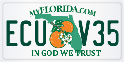 FL license plate ECUV35