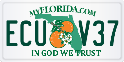 FL license plate ECUV37