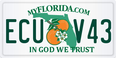 FL license plate ECUV43