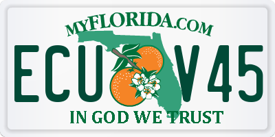FL license plate ECUV45
