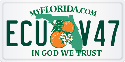 FL license plate ECUV47