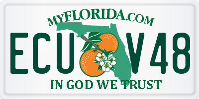 FL license plate ECUV48