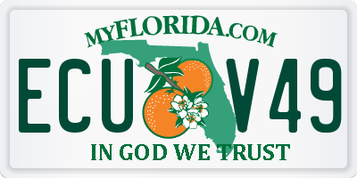 FL license plate ECUV49