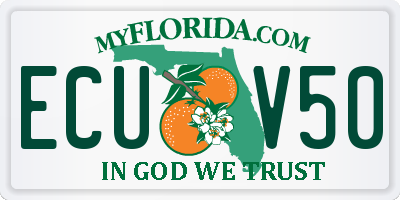 FL license plate ECUV50