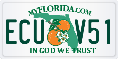 FL license plate ECUV51