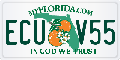 FL license plate ECUV55