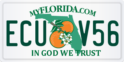 FL license plate ECUV56