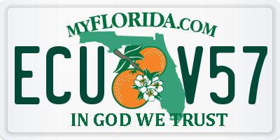FL license plate ECUV57
