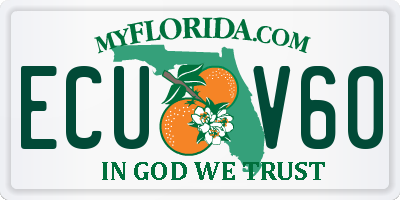 FL license plate ECUV60