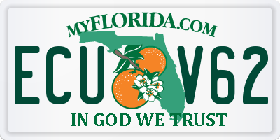 FL license plate ECUV62