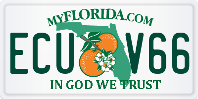 FL license plate ECUV66