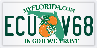 FL license plate ECUV68