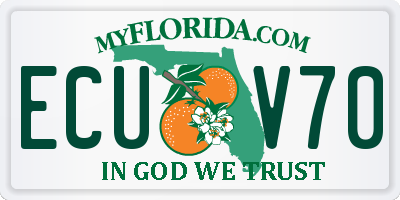FL license plate ECUV70