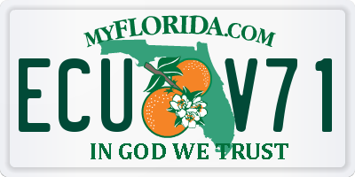 FL license plate ECUV71