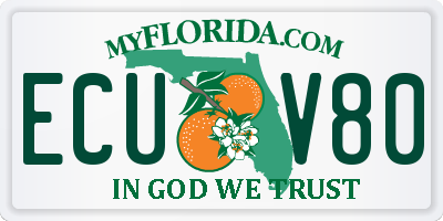 FL license plate ECUV80