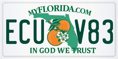 FL license plate ECUV83