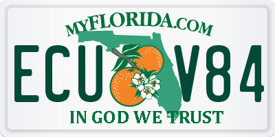FL license plate ECUV84