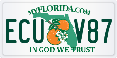 FL license plate ECUV87