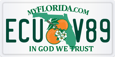 FL license plate ECUV89