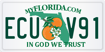FL license plate ECUV91