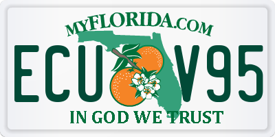 FL license plate ECUV95