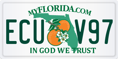 FL license plate ECUV97