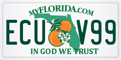 FL license plate ECUV99