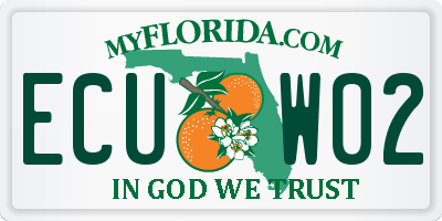 FL license plate ECUW02