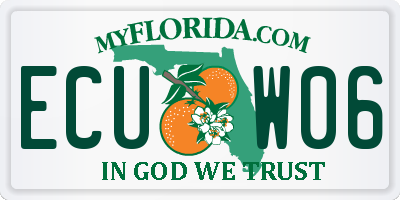 FL license plate ECUW06