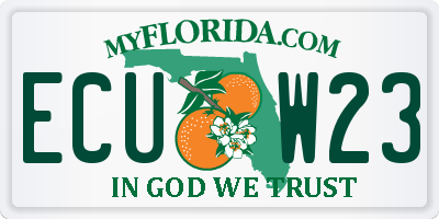 FL license plate ECUW23