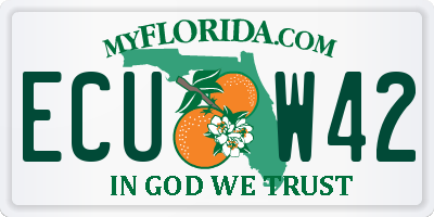 FL license plate ECUW42