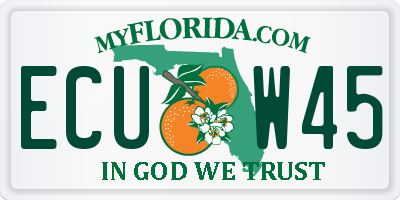 FL license plate ECUW45