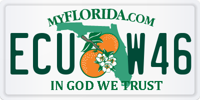 FL license plate ECUW46