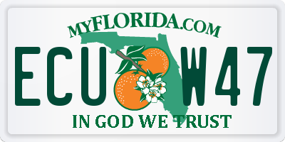 FL license plate ECUW47