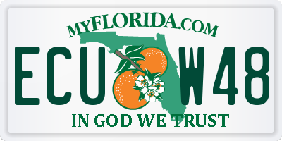 FL license plate ECUW48