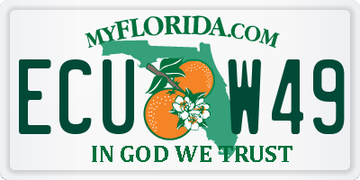 FL license plate ECUW49